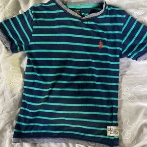 U.S. Polo Assn. Kids Blue Striped Shirt 7